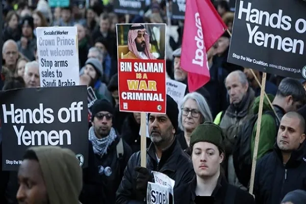 Londra'da Suudi Arabistan protestosu