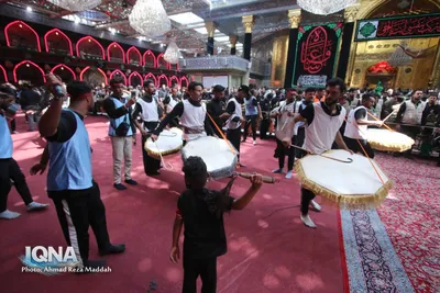 حضور دسته جات عزاداری در بین الحرمین در آستانه اربعین حسینی