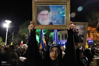شادی مردم تبریز پس از حمله ایران به اسرائیل‎