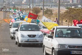 کاروان خودرو جشن میلاد پیامبر اعظم(ص) و امام صادق(ع) در وضعیت کرونایی شهرستان قزوین
