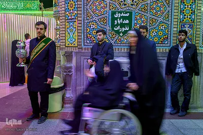 حرم حضرت معصومه(س) در شب نیمه شعبان‎