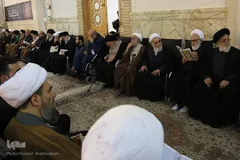 مجلس ترحیم آیت‌الله رسولی محلاتی در شبستان امام خمینی(ره) حرم حضرت معصومه(س)