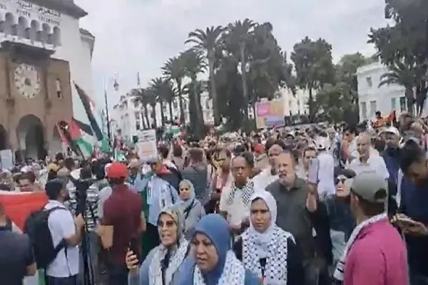 مليونية في الرباط دعماً لطوفان الأقصى ورفضاً للتطبيع