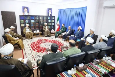 جلسه قرارگاه راهبری مساجد استان که با حضور حجت‌الاسلام‌ والمسلمین حاج‌علی‌اکبری