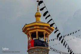 آیین تعویض پرچم گنبد آستان حضرت شاهچراغ (ع)‎‎