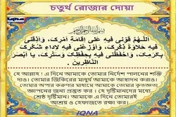 পবিত্র রমজান মাসের চতুর্থ দিনের দোয়া