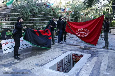 مراسم خاکسپاری پیکر مطهر سردار شهید حاج عبدالله اسکندری در شیراز‎‎