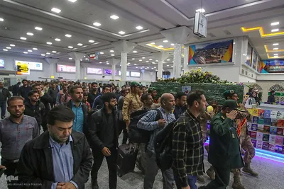 استقبال از پیکر شهید پروین نژاد از شهدای امنیت در شیراز