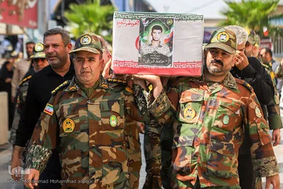 مراسم تشییع و به خاکسپاری دو شهید سرافراز ارتش در اهواز عکاس محمد محمدعلی پور