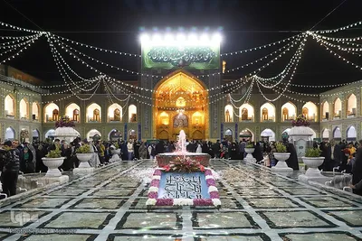 حرم مطهر رضوی در شب نیمه شعبان