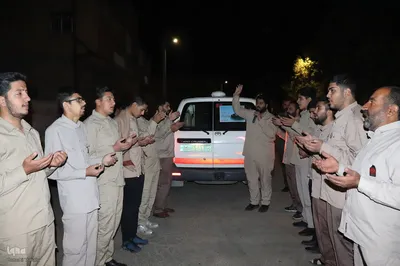 وداع با پیکر جانباز شهید منوچهر بخشنده‎