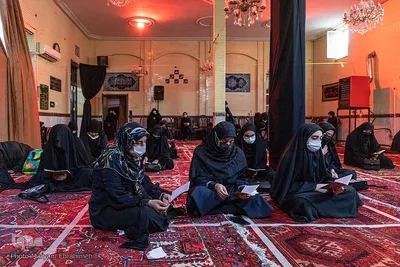 رخت عزای حسینی بر تن دختران تبریزی