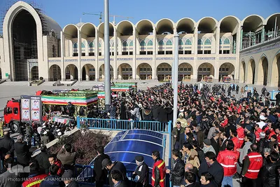 مراسم تشییع ۱۶آتش نشان شهید حادثه  پلاسکو