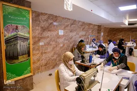 حرم علی بن حمزه(ع) کارگاه تولید ماسک جهادگران