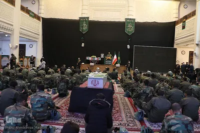 مراسم وداع با پیکر مطهر شهدای تازه تفحص شده در شیراز‎‎