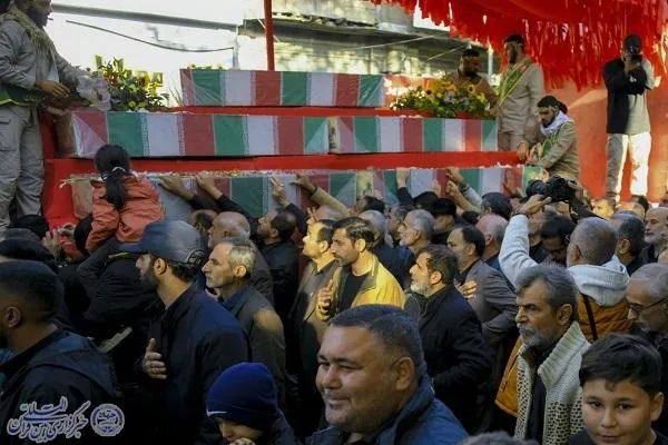 تشییع پیکر پاک ۱۱ شهید گمنام دوران دفاع مقدس  در ساری