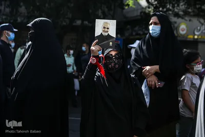 تشییع و تدفین دو شهید گمنام در بوستان اندیشه