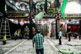 برپایی خیمه ی عزای حسینیه کربلای های تهران