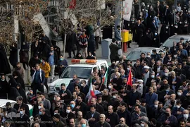 آیین خاکسپاری پیکر مطهر شهید گمنام دوران دفاع مقدس در وزارت تعاون، کار و رفاه اجتماعی