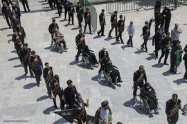 دسته عزا خادمان حرم مطهر بانوی کرامت در رثای امام جواد(ع)//////قم///