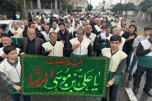 عزاداری خادمیاران رضوی در بابلسر