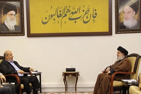 دیدار سیدحسن نصرالله با معاون حماس درباره تحولات غزه
