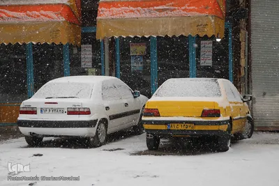 بارش برف در اولین روزهای زمستان در اهر