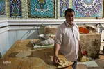 پخت نان صلواتی در صحن حرم مطهر شاهچراغ (ع)