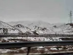 بارش برف در محورهای مواصلاتی شهرستان اهر