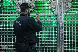 مراسم غبارروبی حرم حضرت عبدالعظیم در ایام شهادت حضرت زهرا (س)