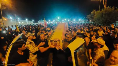 تشییع پیکر شهید «احمد رضایی کمال‌آباد» در نایین