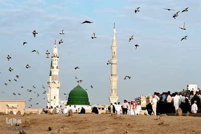 حرم مطهر و نورانی اشرف الانبیاء، حضرت محمد مصطفی(ص) در مدینه منوره