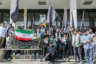 تجمع دانش آموزان شیرازی در حمایت از کودکان غزه