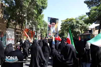 مراسم پیاده‌روی جاماندگان اربعین حسینی در شهرستان اهر