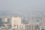 پل غدیر اهواز در دود 