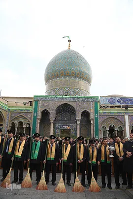 مراسم تعویض پرچم آستان مقدس حضرت عبدالعظیم حسنی(ع)