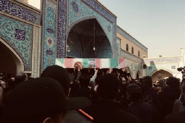 مراسم وداع با پیکر شهید داوود جعفری برگزار شد