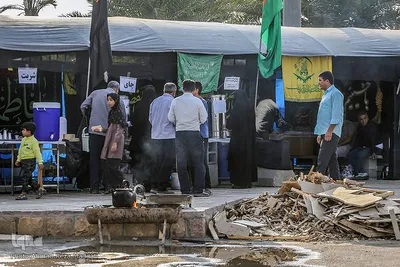 برپائی موکب اربعین در ورودی سومین حرم اهل بیت(ع)‎‎