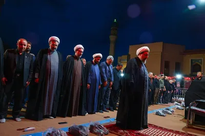 مراسم عزاداری حسینی در سنگ فرش مصلای تبریز