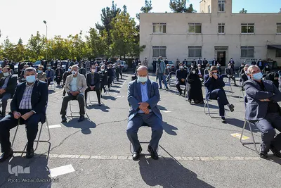 وداع با پیکر شهید مدافع سلامت، دکتر محمد زارع جوشقانی