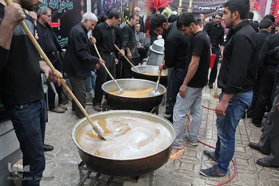 پخت حلوای 14 تنی در زنجان‎