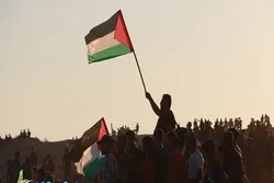 Demo Anak-anak Kecil Syuhada di Perbatasan Gaza di Palestina yang Diduduki