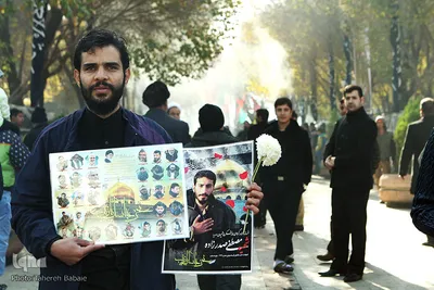 تشییع پیکر دو شهید گمنام در نعمت آباد تهران