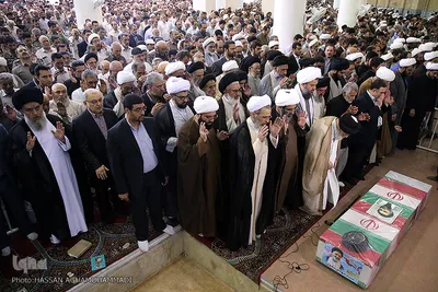 مراسم تشییع پیکر پاک مجاهد جانباز شهید حجت الاسلام سید «مهدی تقوی» از شهدای حادثه تروریستی مجلس در قم