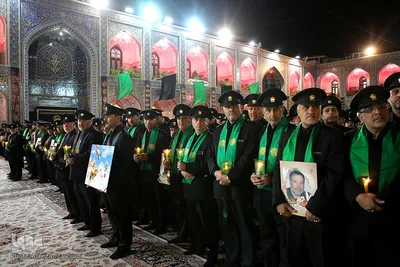 آیین خطبه خوانی شب عاشورا در حرم مطهر رضوی