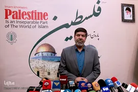 
رمضان شریف، رییس ستاد انتفاضه و قدس شورای هماهنگی تبلیغات اسلامی