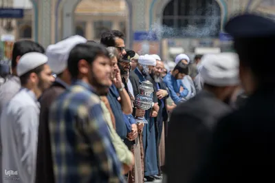 مراسم تشییع محمدحسین حشمت‌پور در حرم رضوی