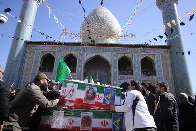 آیین وداع و تشییع پیکرهای مطهر ۱۱ شهید جنگ رمضان در شیراز