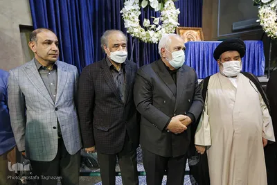 مراسم وداع با پیکر حجت الاسلام و المسلمین سید محمود دعایی در حسینیه جماران