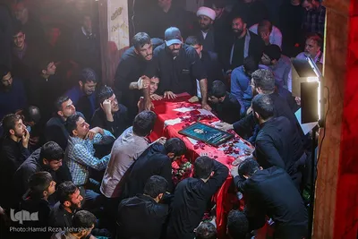 آئین وداع با پیکر شهید مدافع امنیت «آرمان علی‌وردی» در حوزه علمیه آیت‌الله مجتهدی(ره)